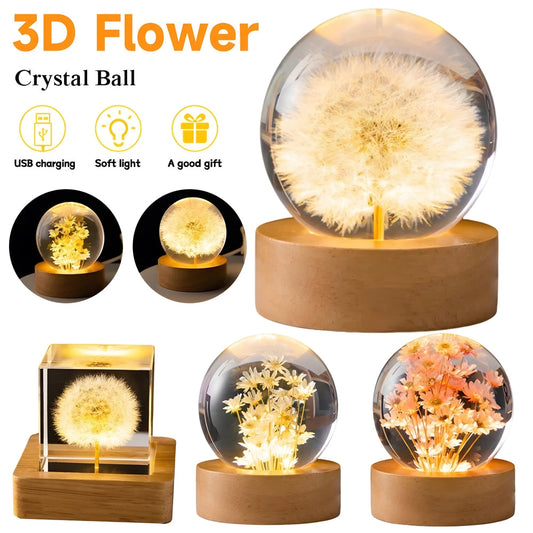 Lunar Flower Crystal Ball Light
