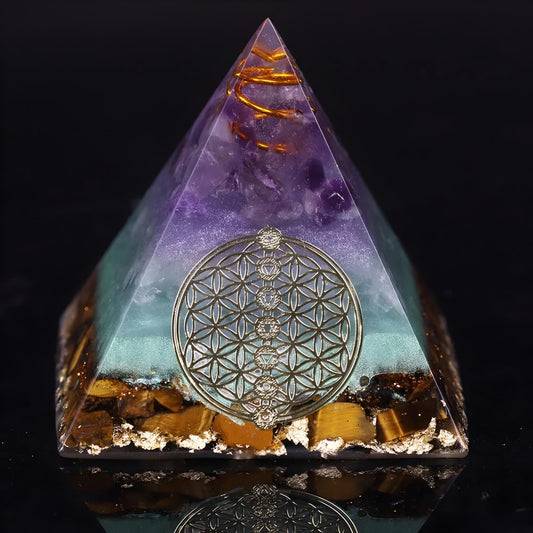 Handmade Orgone Pyramid Crystal Energy Generator